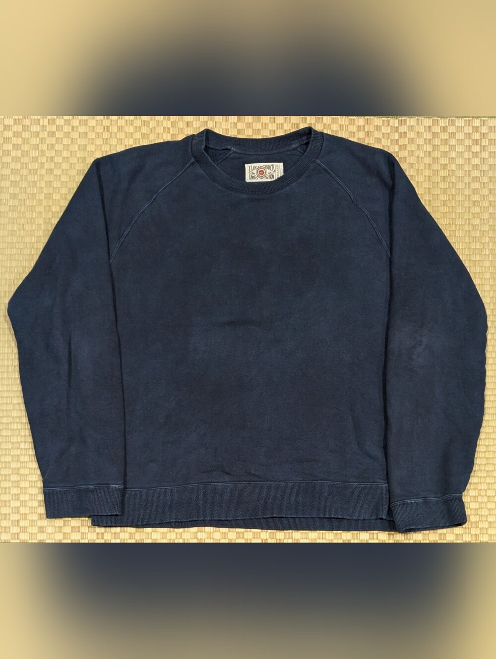 RARE Flint & Tinder Limited Edition Japanese Loopwheel Sweatshirt Indigo Size XL